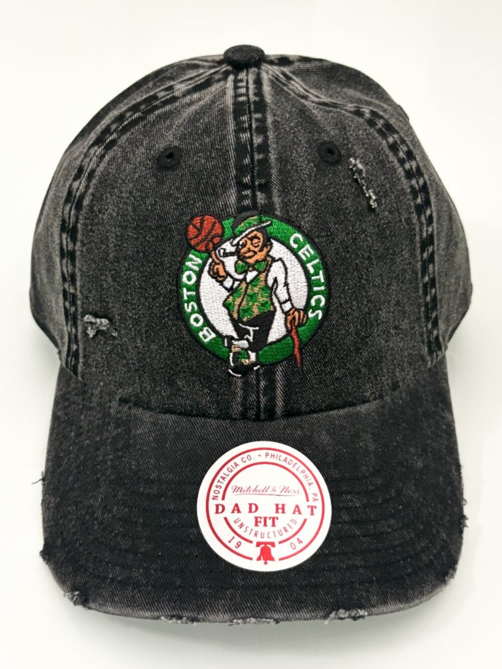 Mitchell & Ness Boston Celtics Dad Hat Distressed Strapback Adjustable OSFM NWT
